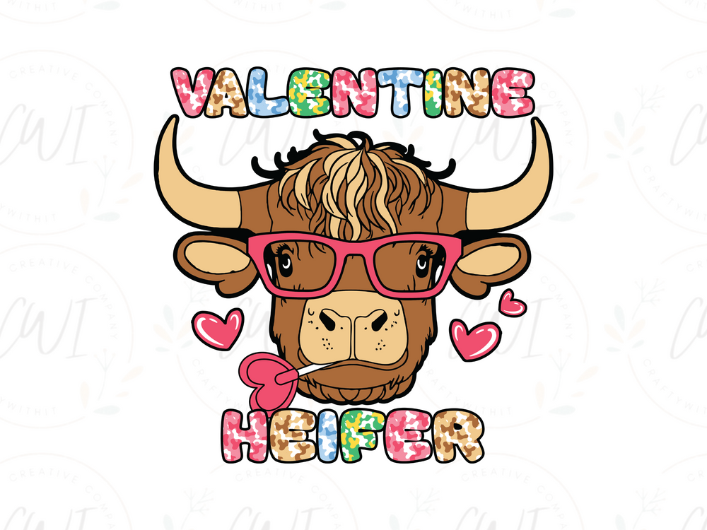 Valentines - Heifer - DTF Transfer