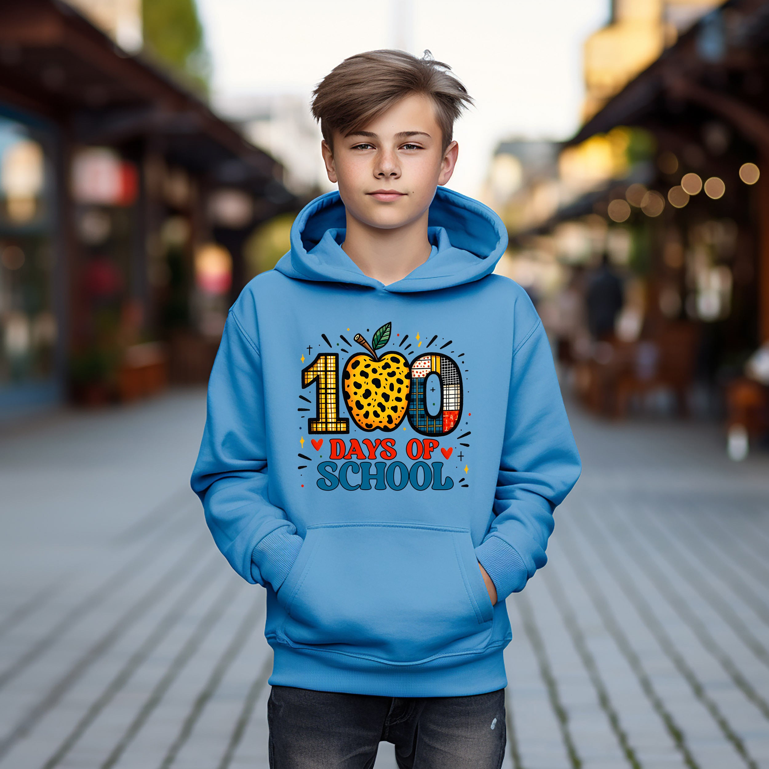 School - 100 Days Of School Youth Crewneck / Hoodie