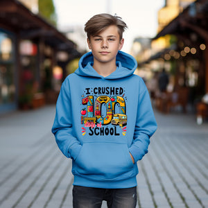 School - I Crushed 100 Days Of School Youth Crewneck / Hoodie