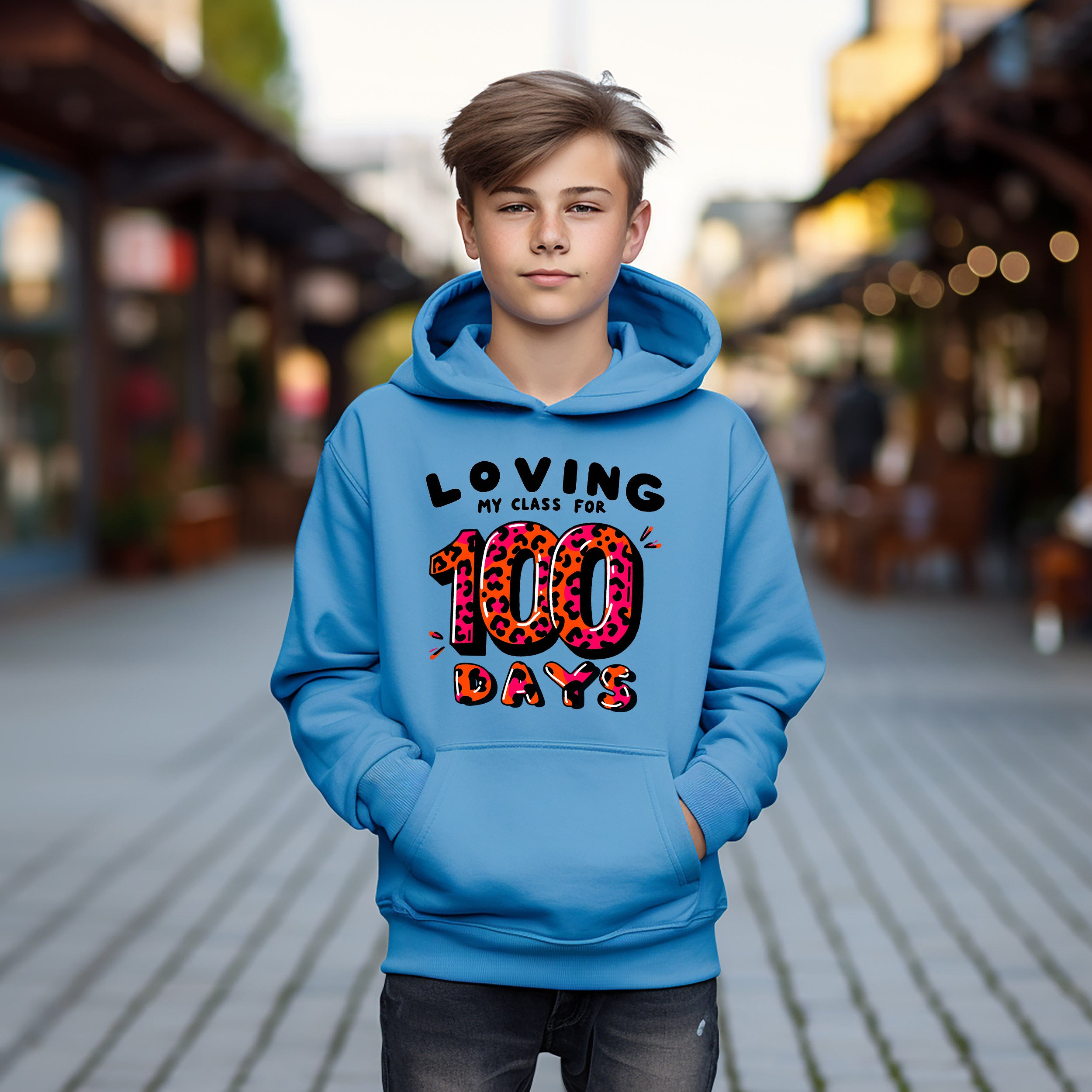 School - Loving My First 100 Days Of School Youth Crewneck / Hoodie