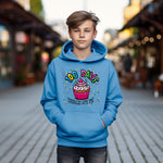 Load image into Gallery viewer, School - 100 Days Of School With Cupcake Youth Crewneck / Hoodie
