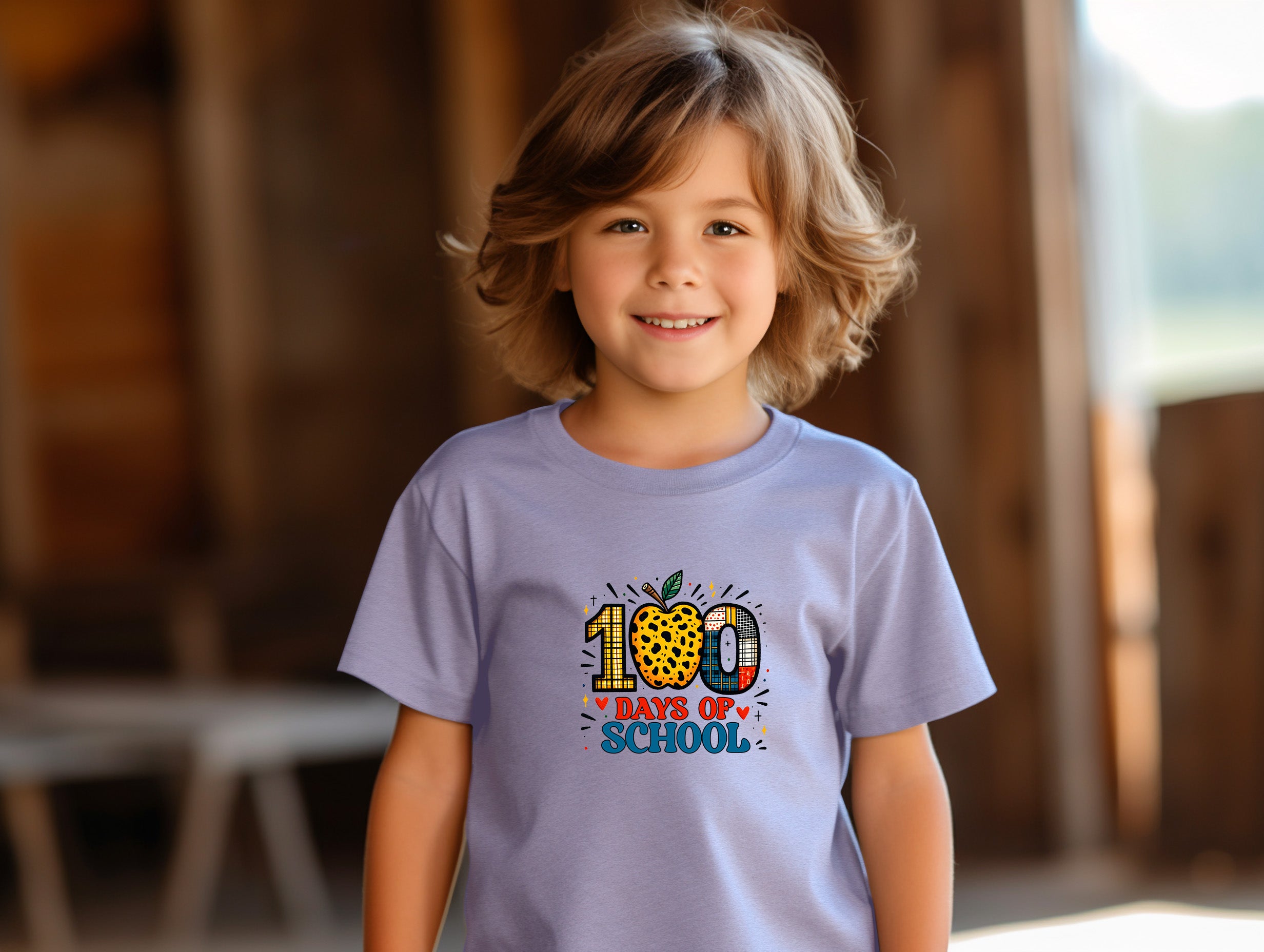 School - 100 Days Of School - Youth T-Shirt