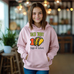 Load image into Gallery viewer, School - Taco Bout  100 Days Of School Youth Crewneck / Hoodie
