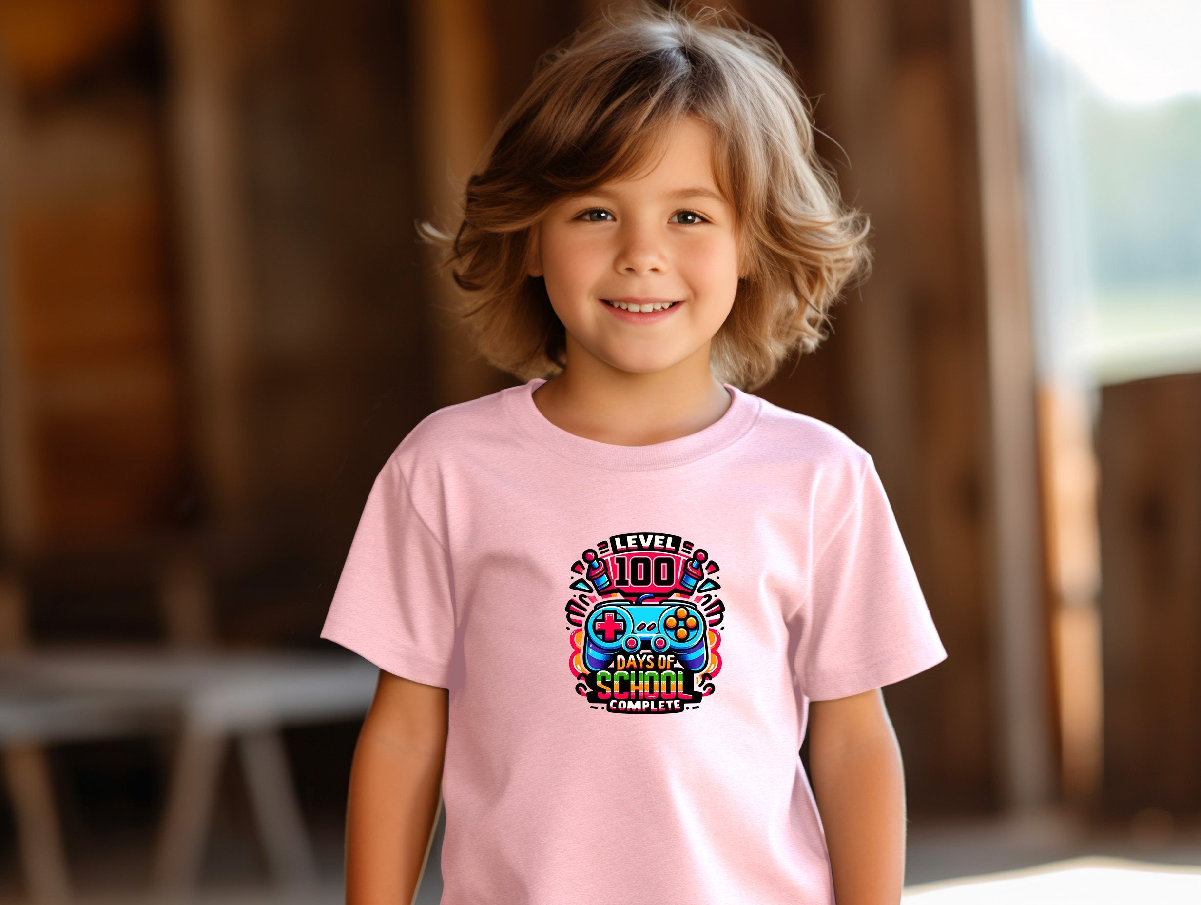 School - Level 100 Days Of School Complete - Youth T-Shirt