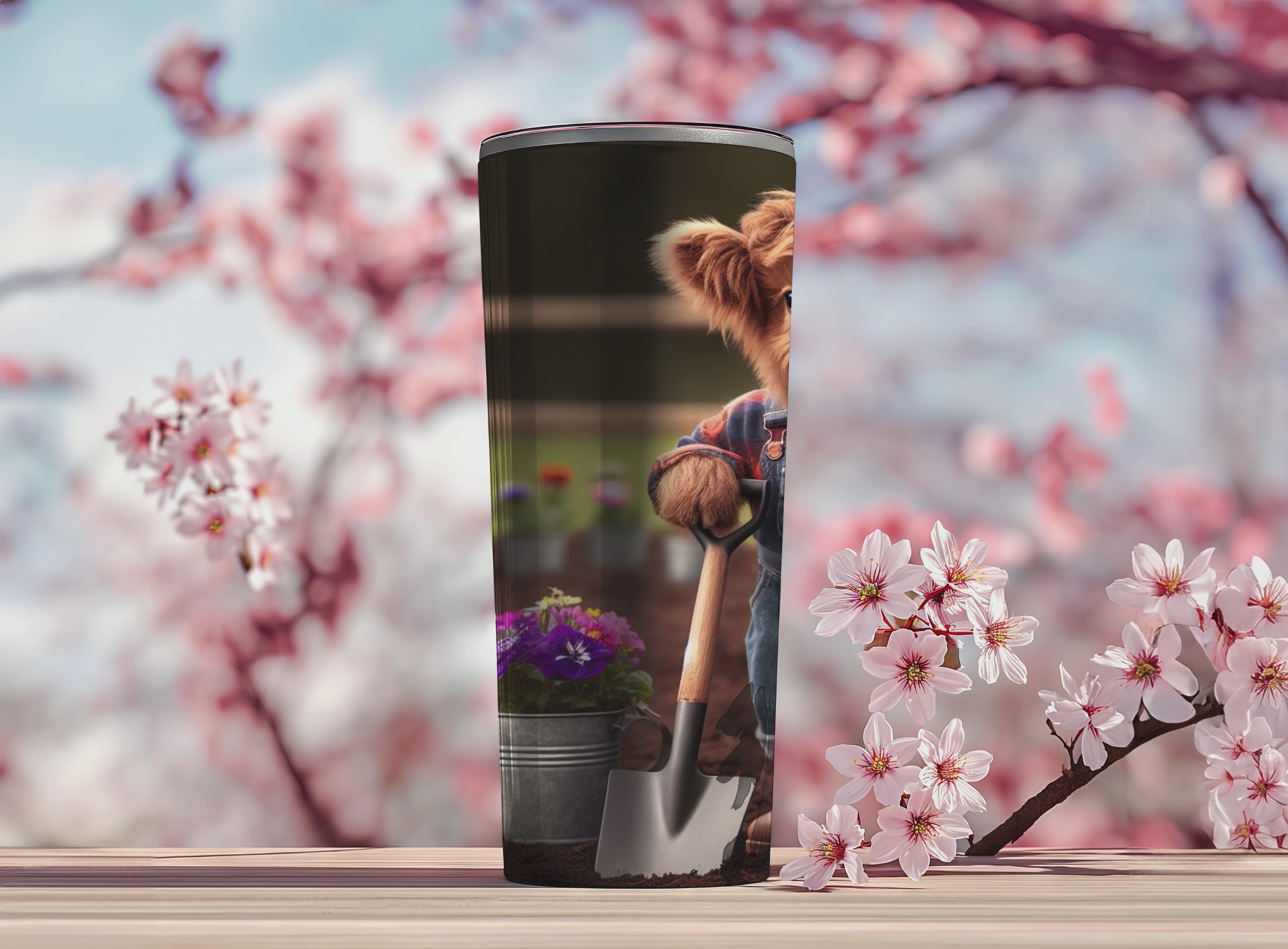 Highland Cow Gardner - Tumbler Digital Download