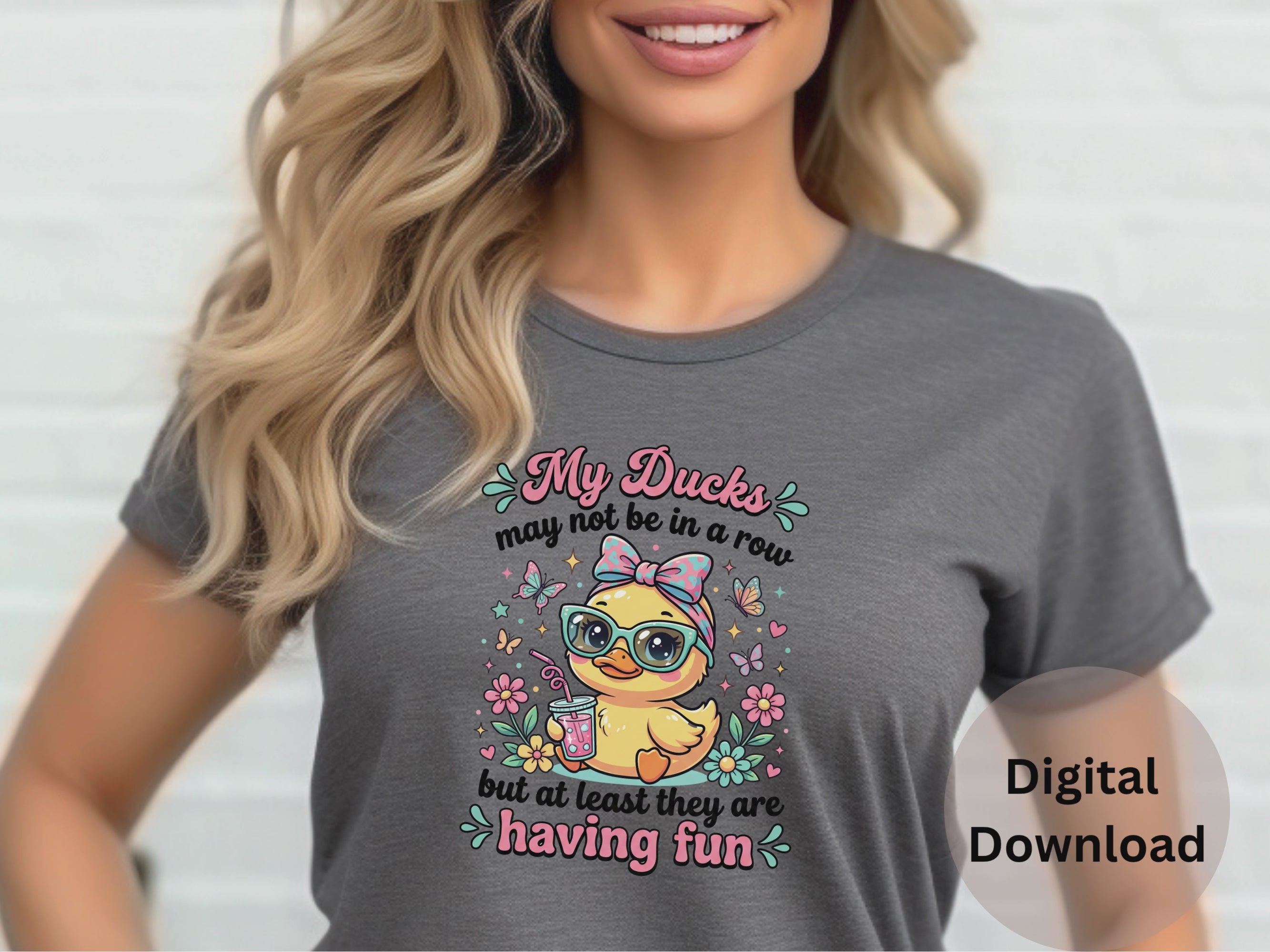 Ducks In A Row - PNG Digital Download