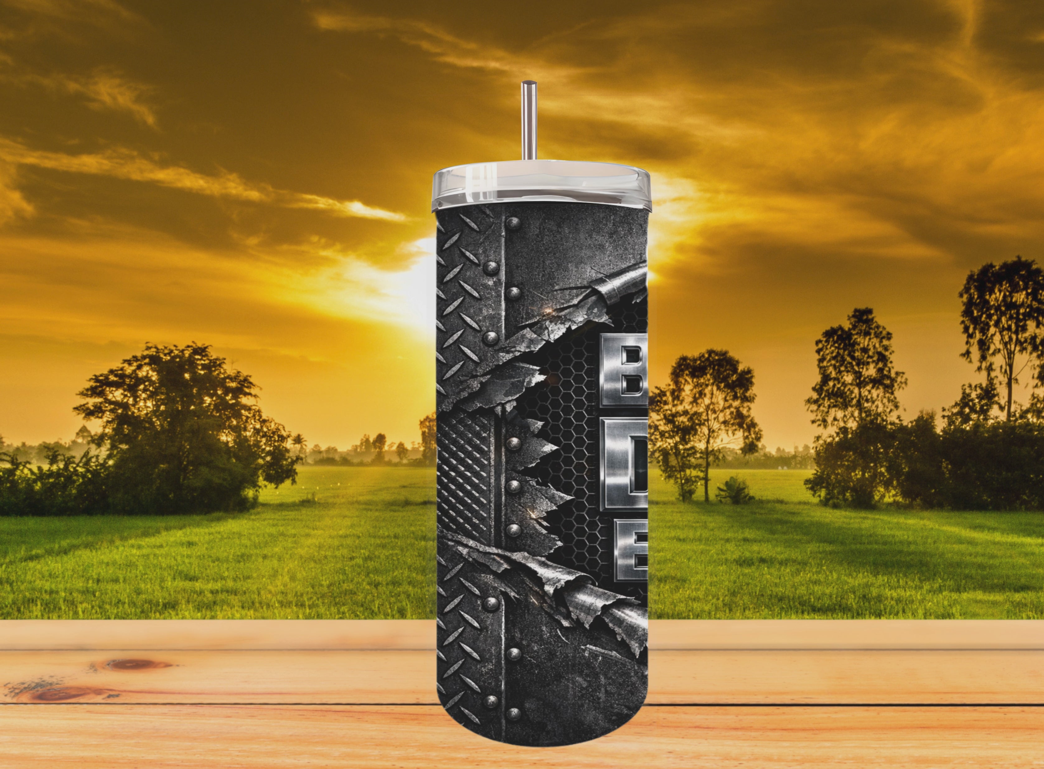 Best Dad Industrial Metal - Tumbler Digital Download