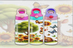 Load and play video in Gallery viewer, Giraffe With Sunflowers Kids 12oz Sippy - Digital Download
