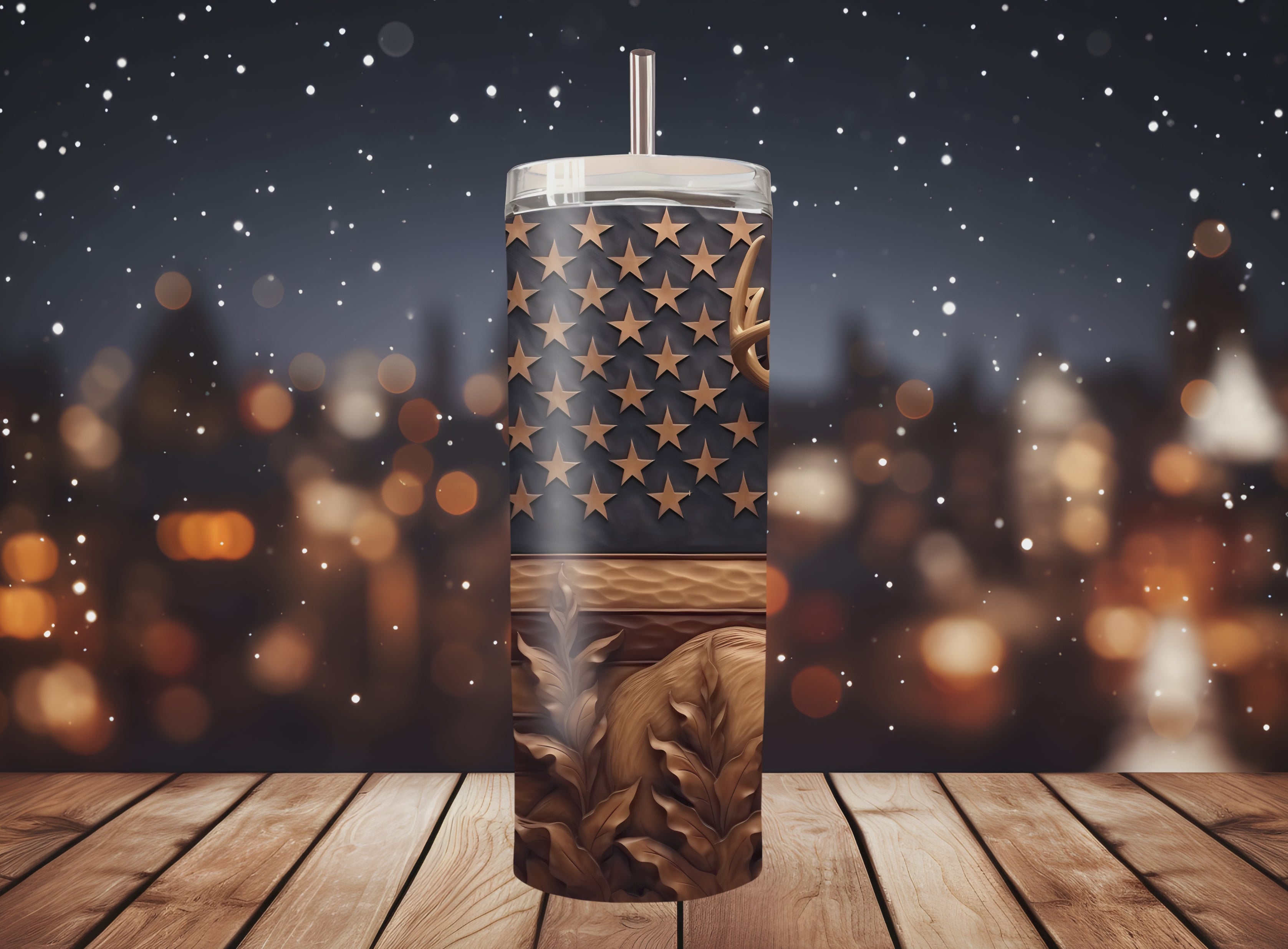 Buck With American Flag - Digital Download