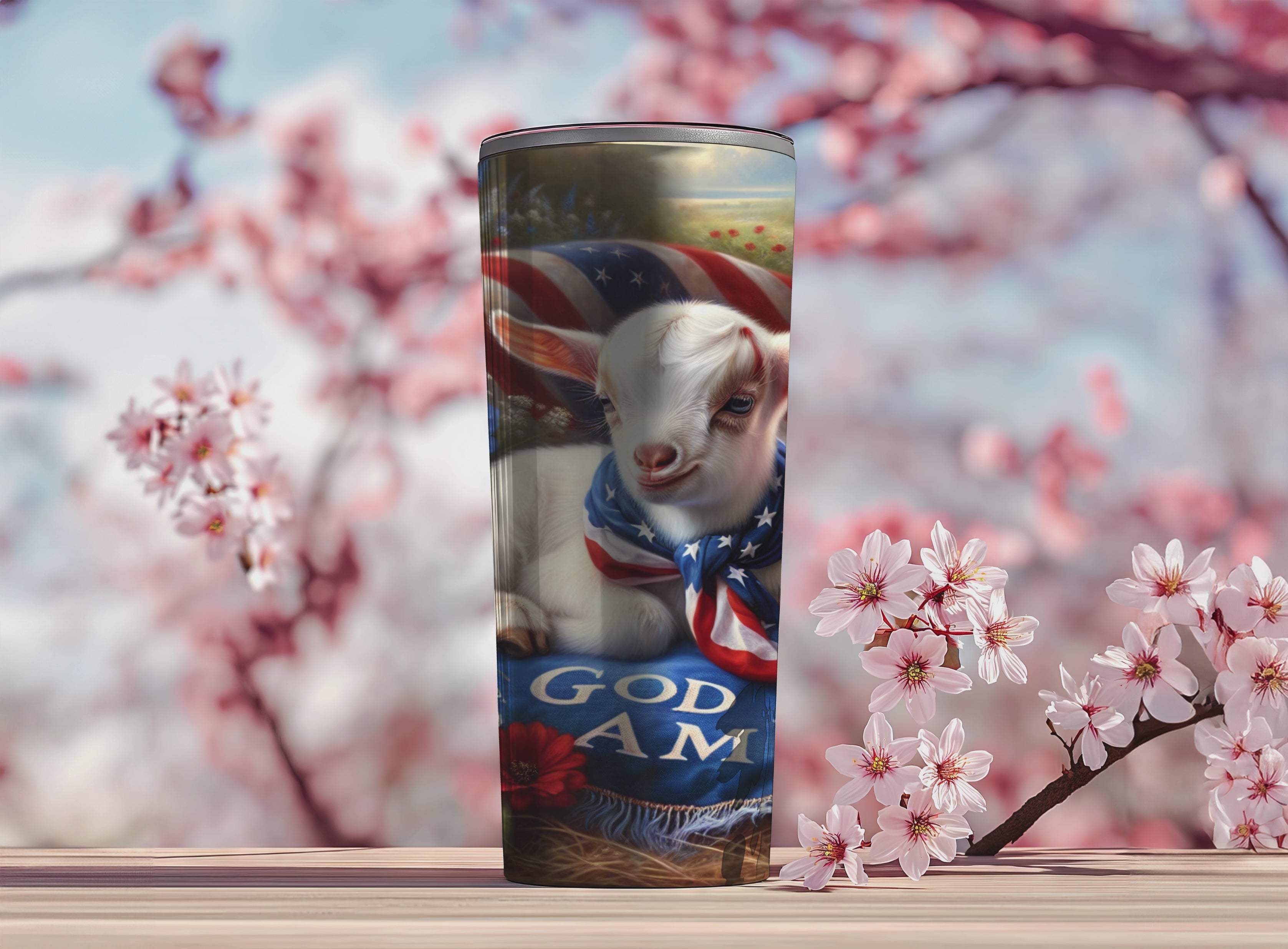 Goat Patriotic Tumbler