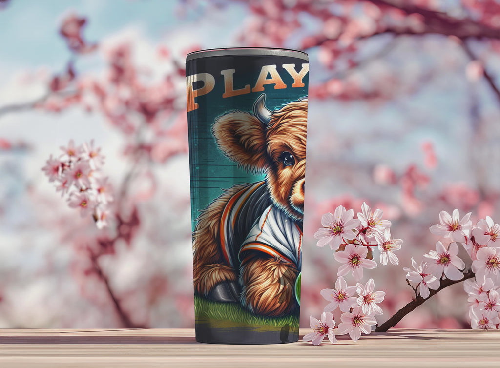 Highland Cow Softball 2 - Tumbler Digital Download
