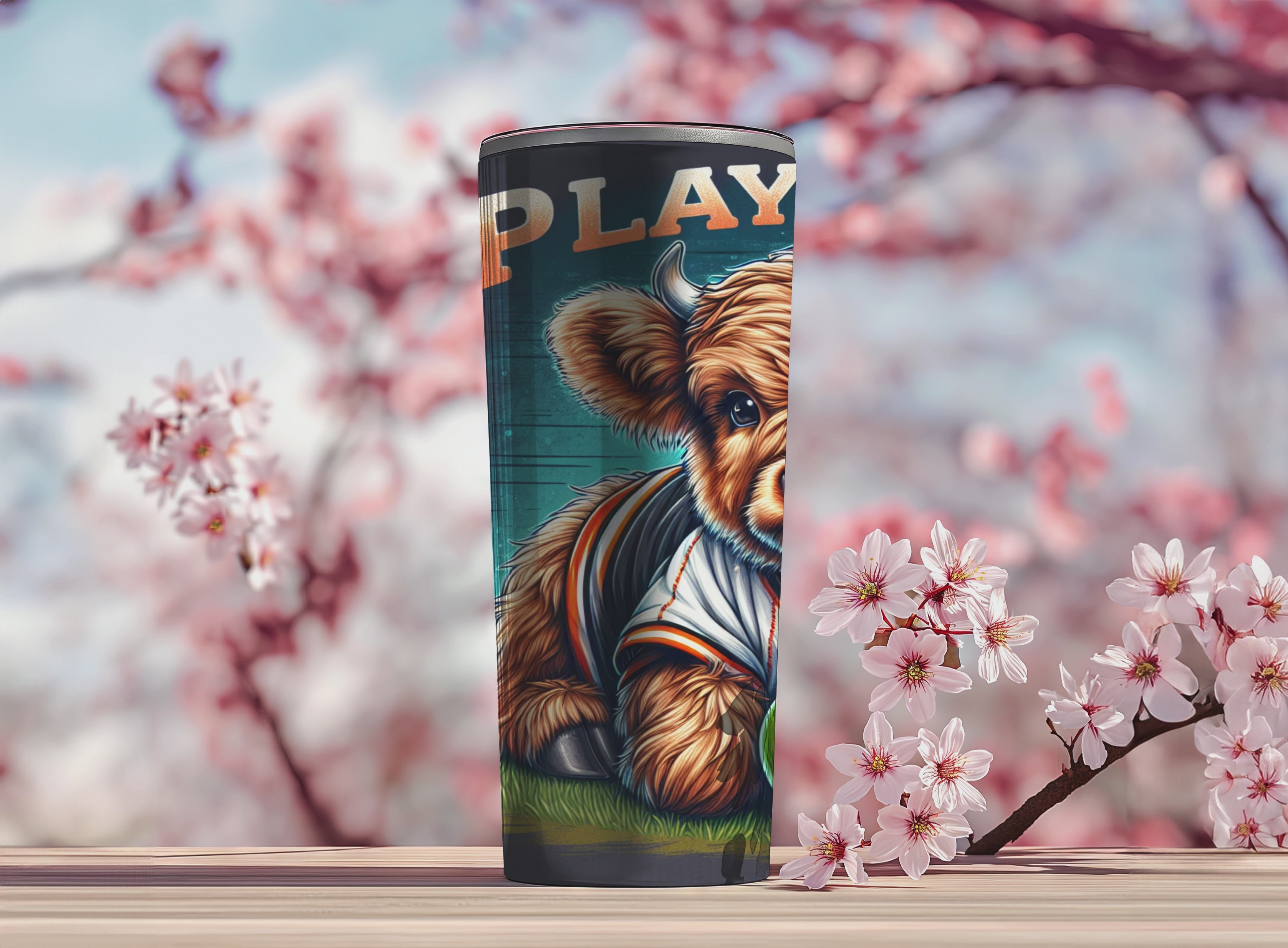 Highland Cow Softball 2 - Tumbler Digital Download