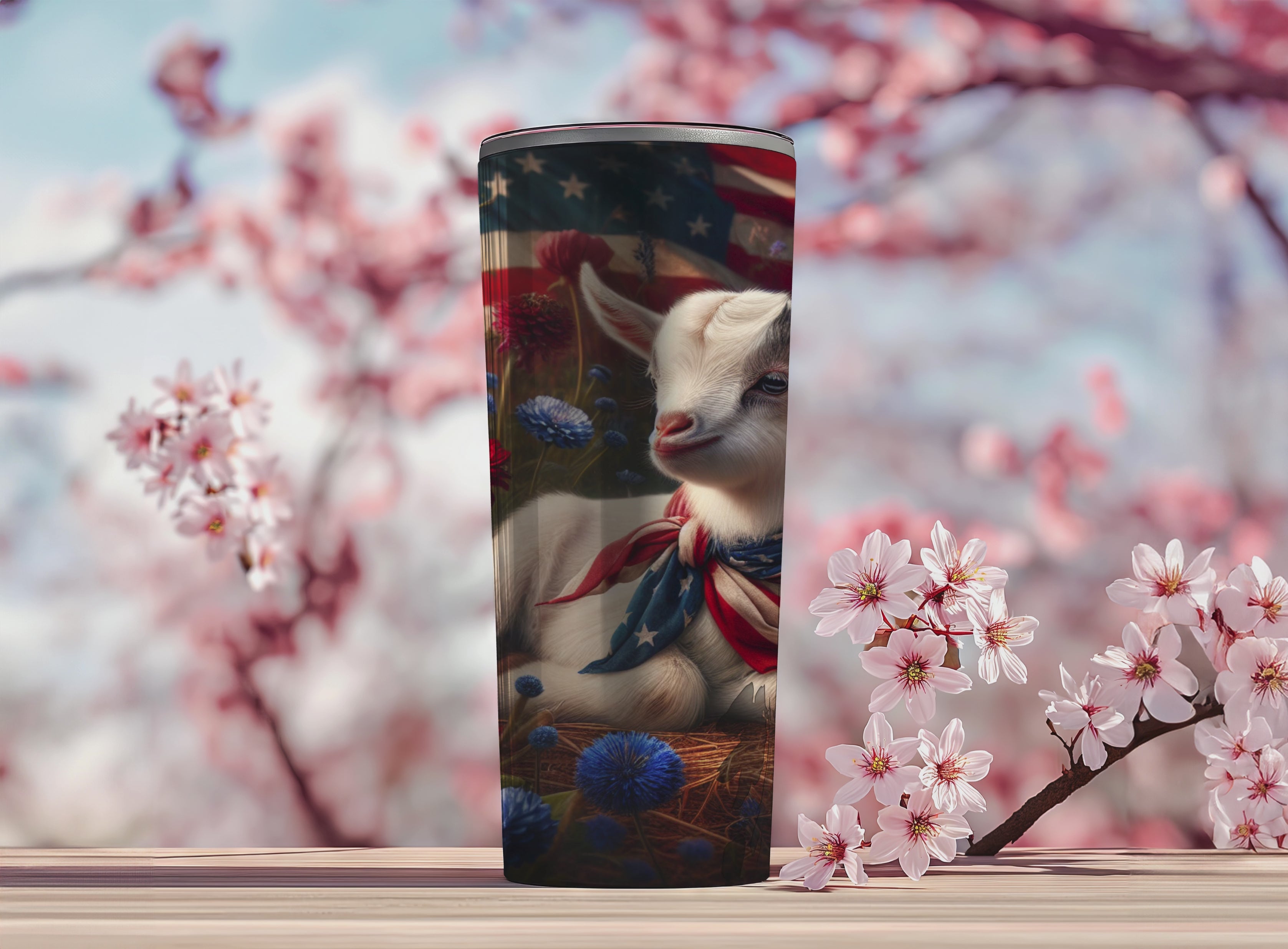 Goats Patriotic Tumbler