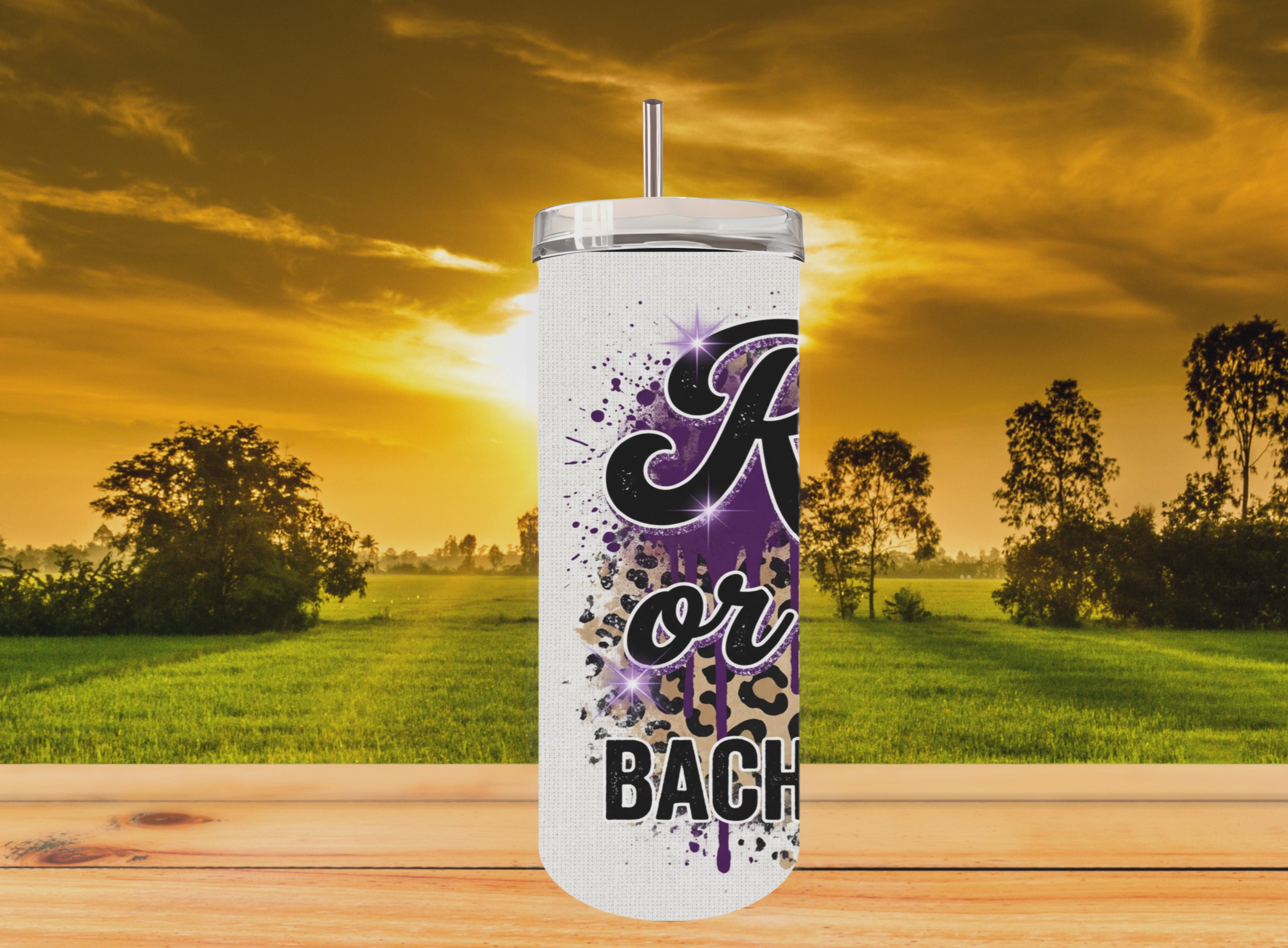 Ride or Die Purple Leopard - Tumbler Digital Download