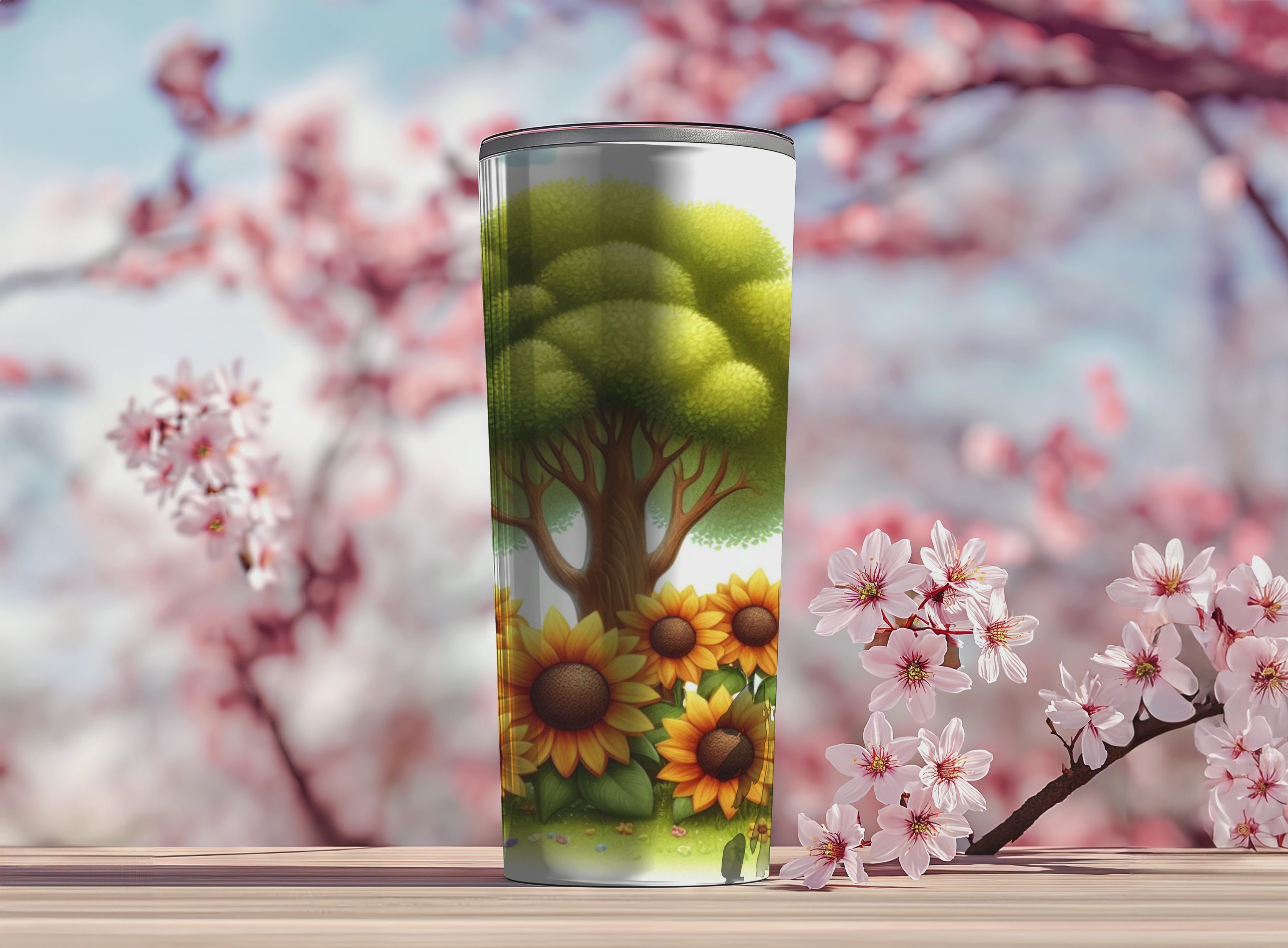 Giraffe's Sunflower 2 - Tumbler Digital Download