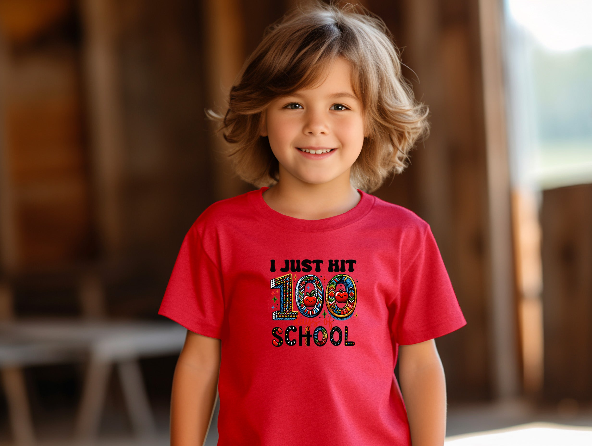 School - I Just Hit 100 Days Of School - Youth T-Shirt