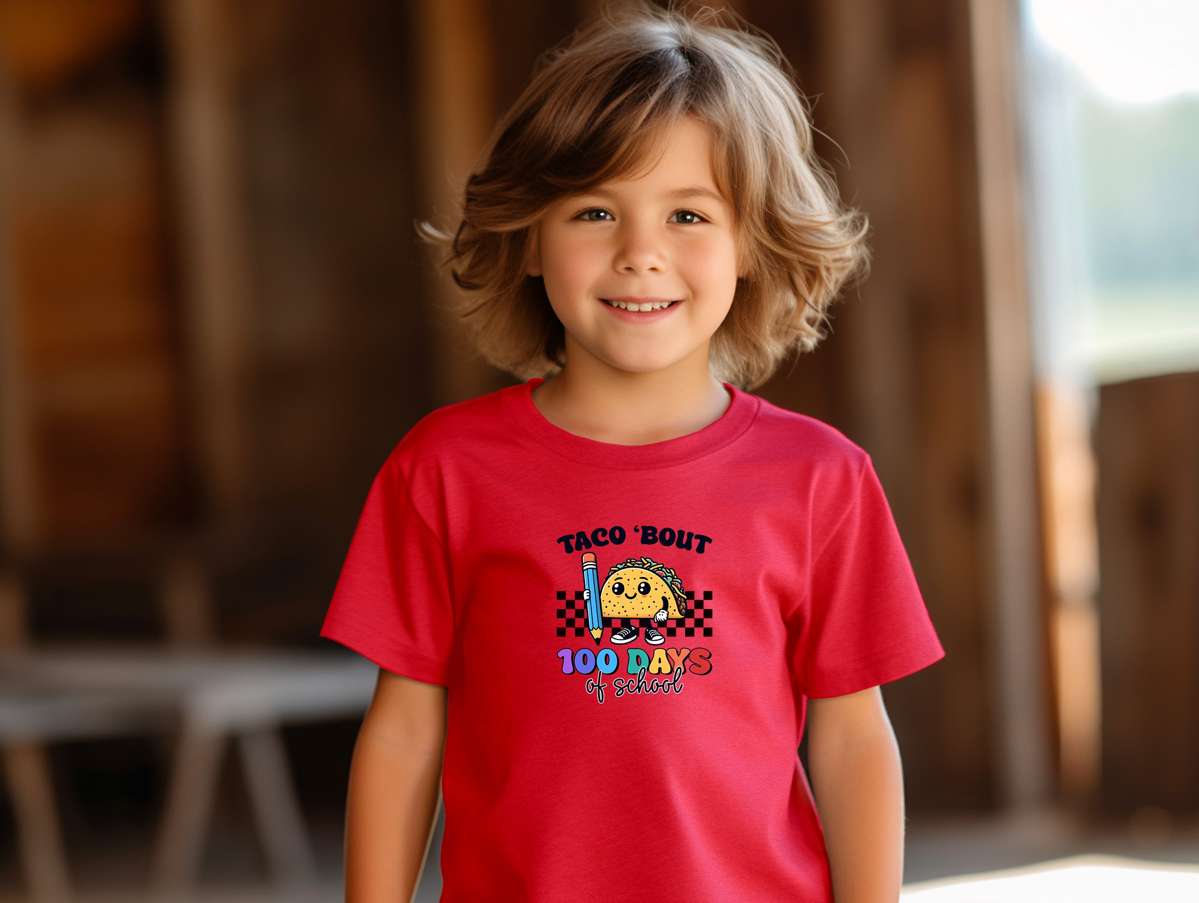 School - Taco Bout 100 Days Of School - Youth T-Shirt