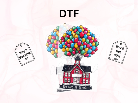 School -  School House 100 Days Of School - DTF Transfer