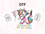 Load image into Gallery viewer, School - Happy 100 Days Of School Unicorn - Direct To Film Transfer
