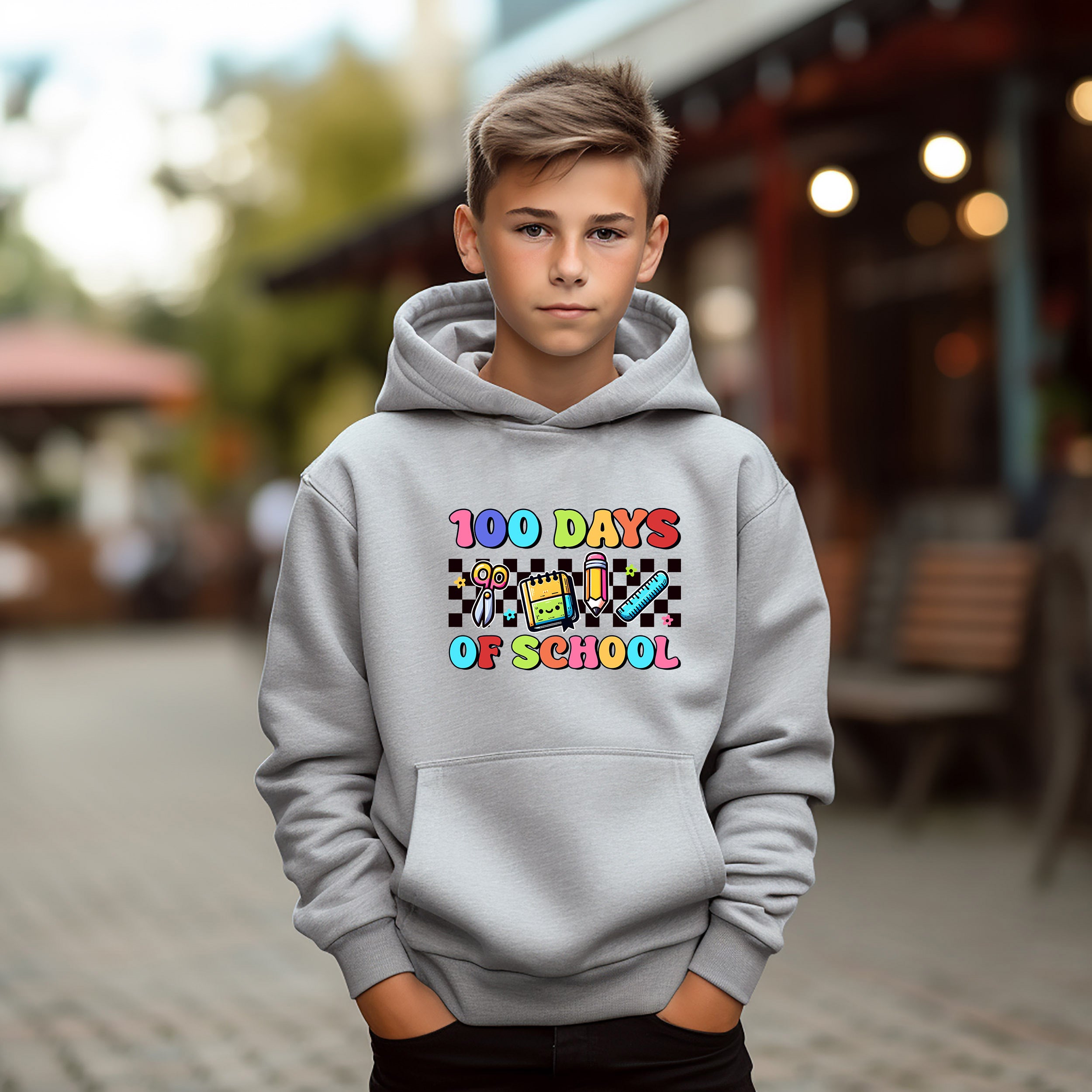 School - 100 Days Of School Youth Crewneck / Hoodie