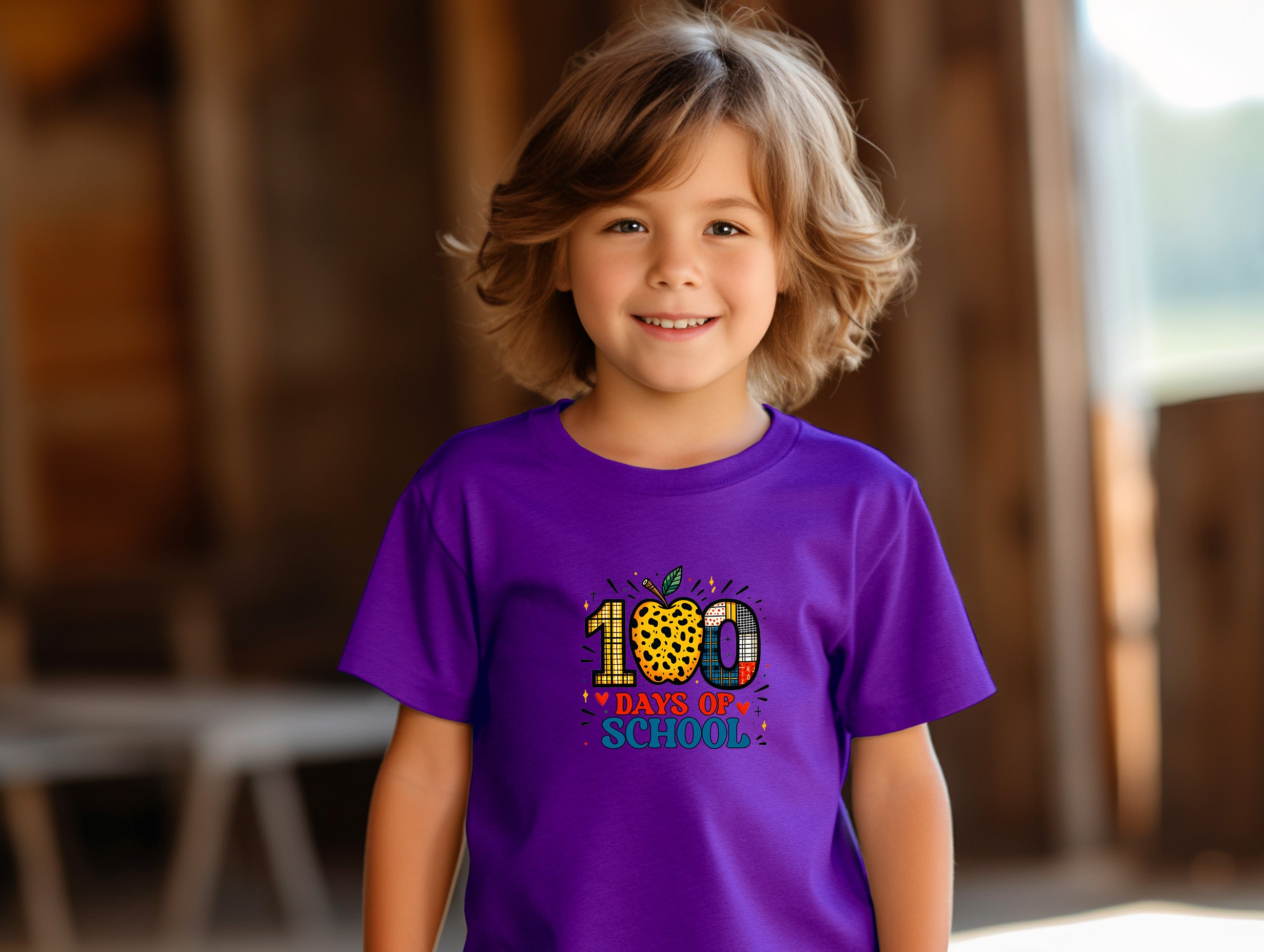 School - 100 Days Of School - Youth T-Shirt