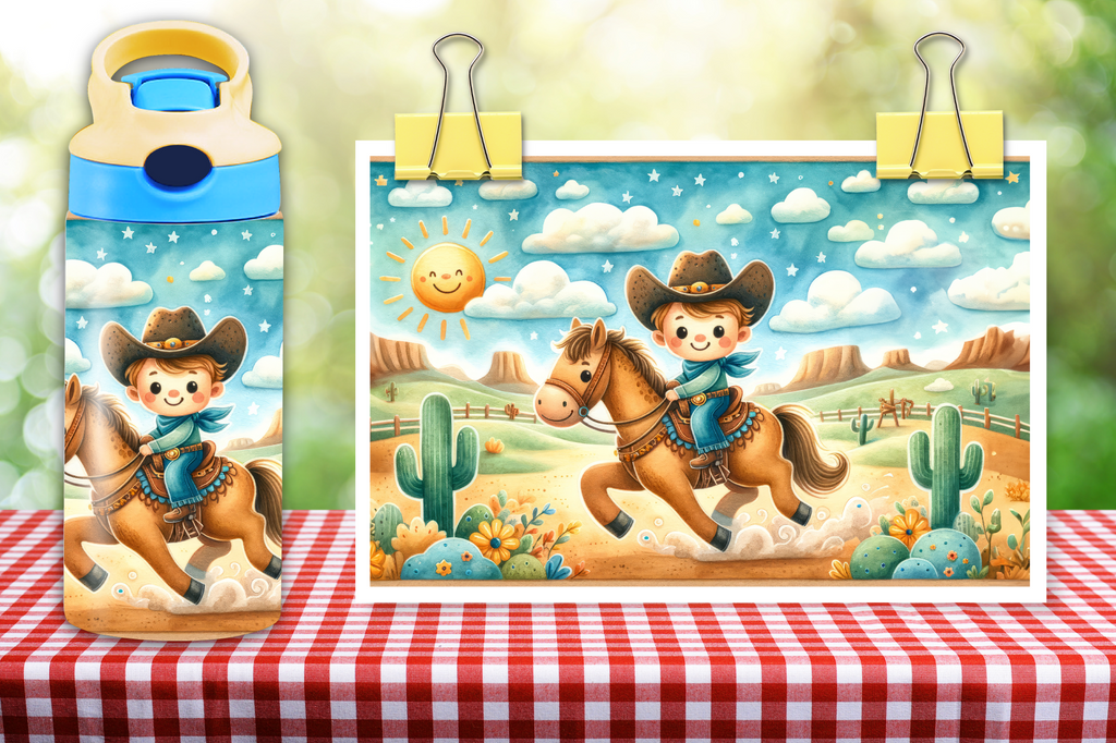 Cowboy 12oz  - Kids Sippy Digital Download
