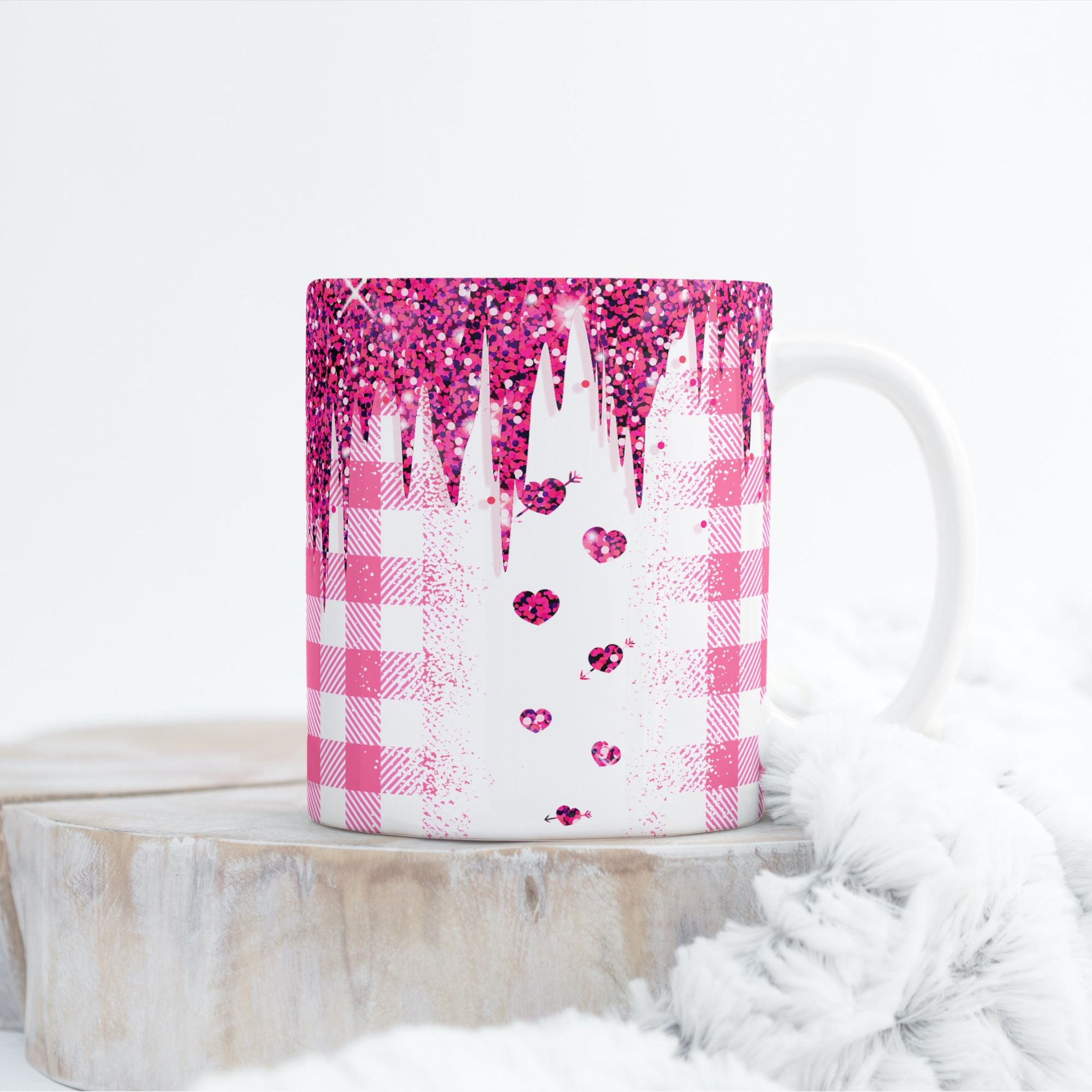 Buffalo Plaid Valentines Coffee Mug