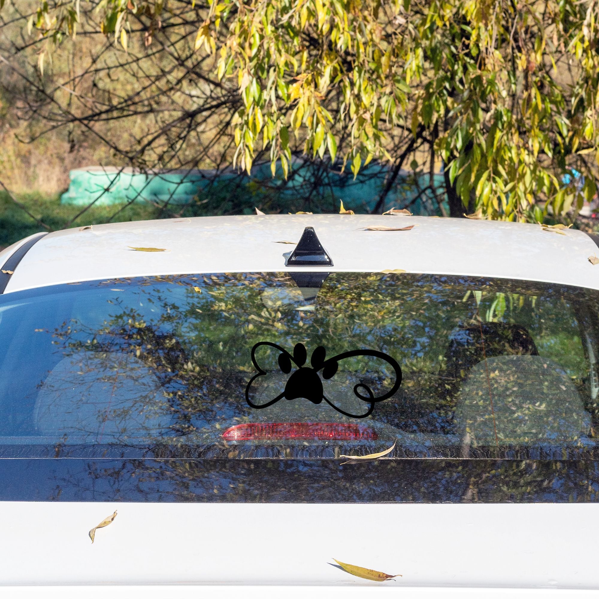 Dog - Cat Print Butterfly Car Decal