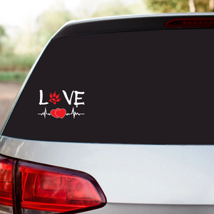 Pet Heart Beat Car Decal