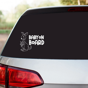 Kangaroo Baby On Board Car Decal