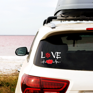 Pet Heart Beat Car Decal